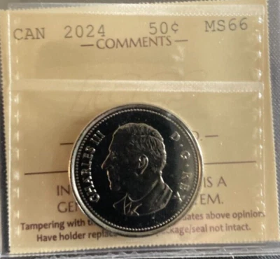 Canada - 50 cents - 2024 - ICCS Certified - MS-66 - Image 1 of 3