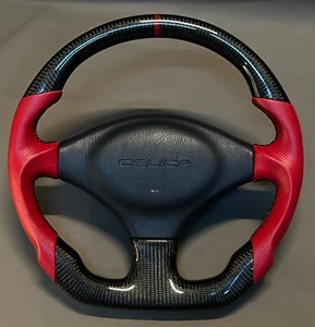 Toyota Celica ST185 GT4 Custom Real Carbon Fiber Steering Wheel Flat Bottom - Bild 1 von 10