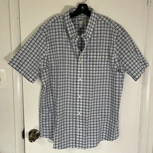 Duluth Trading Co. Men's Large Relaxed Fit Short Sleeve Button Shirt CoolMax - Picture 1 of 8