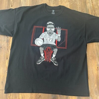 Vintage New From 2007 Bobby Fresh "IV The Love" T-Shirt Black Jordan Bred 4 Mars - Image 1 of 4