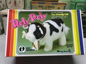 Vintage Roly-Poly The Friendly Calf Battery Operated Toy By Iwaya Corporation - Picture 1 of 16