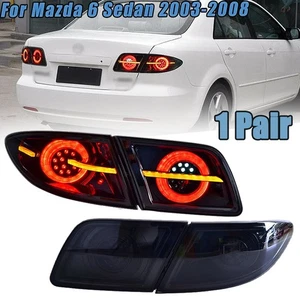 1 Pair LED Tail Light For Mazda 6 Sedan 2003-2008 Sequential Rear Brake Lamp - Picture 1 of 8
