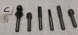 JUEGO DE BROCAS DE ENRUTADOR DE CARBURO DE VÁSTAGO DE 6 PIEZAS 1/4" "NUEVO FUERA DE SU EMBALAJE ORIGINAL" - Imagen 1 de 3