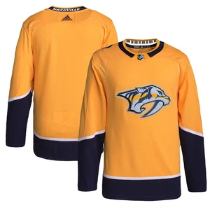 Nashville Predators Adidas Primegreen Home Gold NHL Hockey Jersey - Sz 54 (XL) - Picture 1 of 6