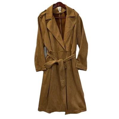 Trench coat Lauren Conrad feminino tamanho 3X leve bronzeado/taupe novo com etiquetas - Imagem 1 de 4