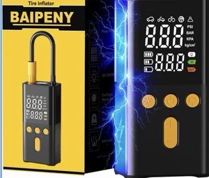 Portable Air Pump for Car Tires 150 PSI, 4X Faster Car Tire Pump with Auto Off - Picture 1 of 12