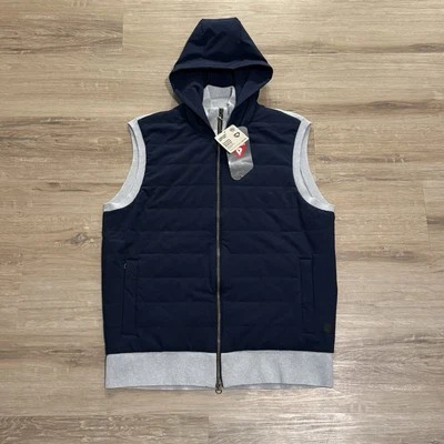 Chaleco de golf híbrido PUMA Clubhouse sudadera con capucha para hombre talla mediana gris marino $250 Foto 1 de 4