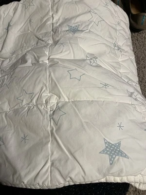 "Manta edredón blanco azul estrellas Ikea bebé niño pequeño LEN STJARNA 43 x 49""" Foto 1 de 4