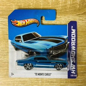 70 Chevy Monte Carlo HW Showroom 2013 Short Card Blue Black - Bild 1 von 1
