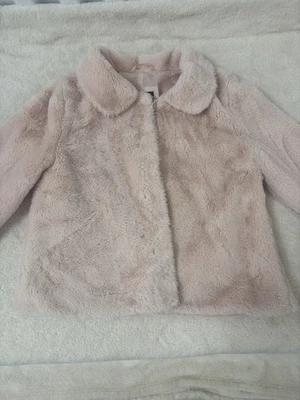 Gap Kid’s  Girls Pink Faux Fur Jacket Size L 10-11 Y.O. Cropped - Image 1 of 4