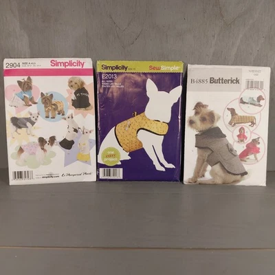 Sew Patterns Dog Clothes Simplicity 2904 & E2013 & Butterick B4885 - Image 1 of 4