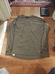 Ariat FR Shirt Men's XL Gray Long Sleeve Cat 2 2112 Flame Resistant Rig Life - Picture 1 of 11