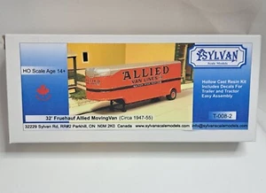 Sylvan 1/87 HO 1947-1955 Allied 32' Fruehauf AeroVan Moving Trailer Resin Kit - Picture 1 of 2