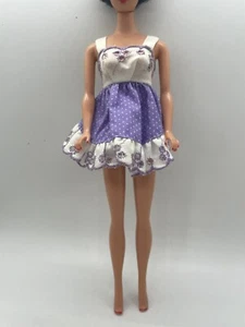 Barbie Vintage Handmade OOAK Purple Eyelet Nightie w/ Matching Panty - NO DOLL - Picture 1 of 5
