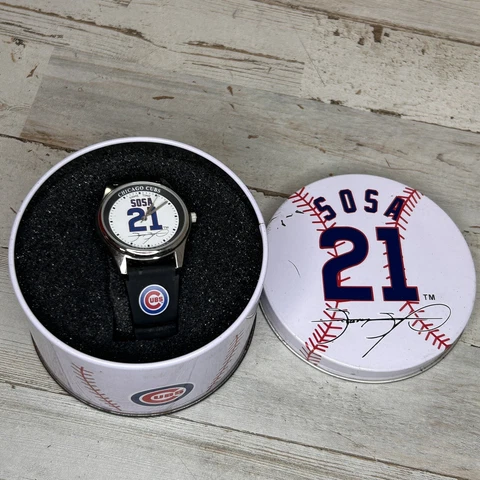 2004 Chicago Cubs Sammy Sosa #21 Game Time Watch Never Used New Needs Battery Cover