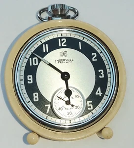 Vintage Ingersoll TRIUMPH Pin Pallet Pocket Watch in Original Travel Stand Case - Picture 1 of 16