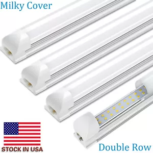 4 Pack 2FT LED Shop Light Fixtures Linkable T8 20W 2FT LED Ceiling Tube Lights - Picture 1 of 9