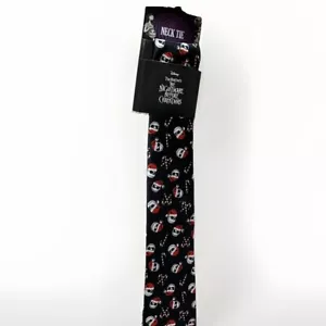 NWT Nightmare Before Christmas Neck Tie Jack Skellington Bioworld Black - Picture 1 of 5