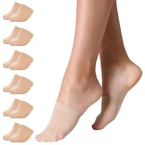 6 Pairs Toe Topper Women Socks Half Noshow Seamless Socks - Picture 1 of 7