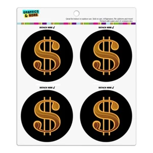 Juego de imanes circulares de vinilo armario refrigerador refrigerador símbolo signo dólar - Imagen 1 de 3