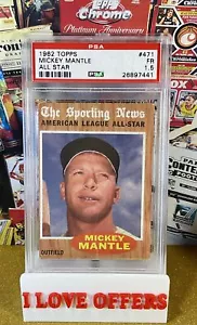 1962 Topps Mickey Mantle American League All Star #471 más PSA 1,5 bonito leer - Imagen 1 de 7