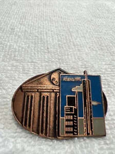 Atlanta Olympic Games 1996: Pewter Pin - Ancient Temple & Modern Atlanta L17 - Picture 1 of 4
