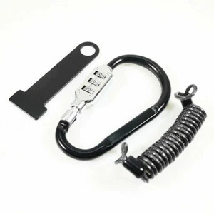 Black Metal Security Locks 3 Digit Combination Lock Code Padlock & T-bar Cable - Picture 1 of 6