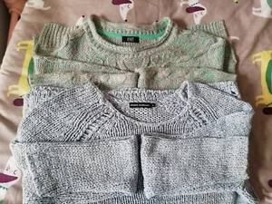 Debbie Morgan Sweater L + F+F Sweater size 14 Both 21" pit to pit Good Preowned - Picture 1 of 14