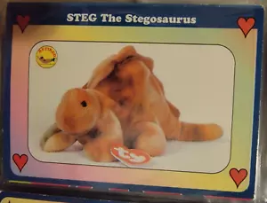 Tarjetas de coleccionista Steg The Stegosaurus # 12 TY Beanie Babies - Imagen 1 de 1