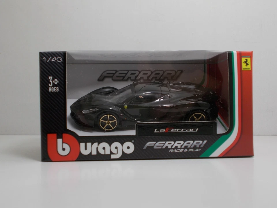 Bburago 36100 FERRARI "LaFerrari" "Black"- METAL 1:43 Race&Play - Immagine 1 di 1