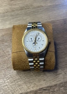 Tissot PR100 Ref. 365/465 Vintage Moon-Phase Quartz Swiss Watch - Picture 1 of 5