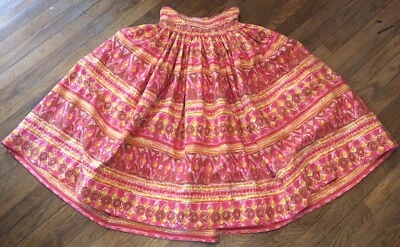 Falda circular de algodón Jantzen Company vintage rara de los años 50 tapa tiki hawaiana pequeña Foto 1 de 4