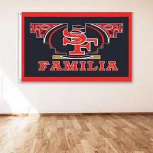 San Francisco 49ers 3x5 ft Flag Football Wall Decor Man Cave Banner - Picture 1 of 1