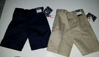 男孩 @School 法国烤面包海军蓝和卡其色校服短裤尺寸 5 批量 2 件 — 第 1/4 张图片