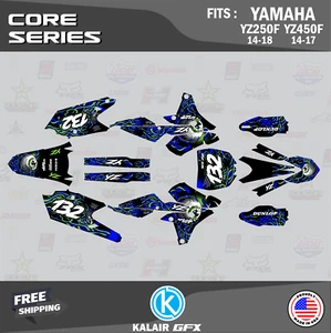 Kit de gráficos para Yamaha YZ250F 2014-2018 YZ450F 2014-2017 Core - AZUL - Imagen 1 de 6