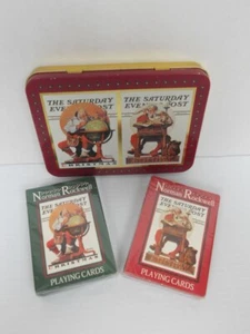 Norman Rockwell 1996 Saturday Evening Post Weihnachtsmann Weihnachten Spielkarten  - Bild 1 von 12
