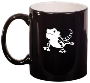 11 Unzen Keramik Kaffee Tee Becher Glas Tasse Bart Drache Eidechse - Bild 1 von 8