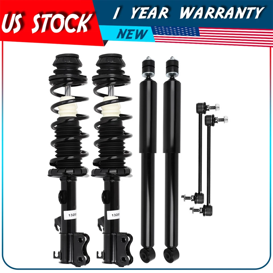 Front Spring Struts For Nissan Versa Note Rear Shock Absorbers Suspension Kit Foto 1 de 1