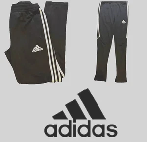 Adidas - Youth Boys Athletic Pants Large (13-14 Years) Climacool Black Zip Ankle - Picture 1 of 14
