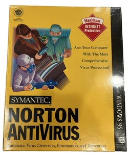 Norton Antivirus Vintage for Windows 95 In Box NEW SEALED - Picture 1 of 5
