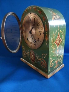 Reloj de Colección Gilbert Mantle Adornado Verde Diseño Romántico 1807 Llave Incluida - Imagen 1 de 11