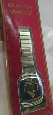 Vintage New in Package WEST VIRGINIA MOUNTAINEERS  NCAA Digital WOMENS Watch - Image 1 of 2