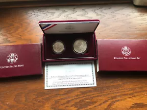 1998 Kennedy Collector's set: RFK silver dollar and Matte Finish JFK half dollar - Picture 1 of 8