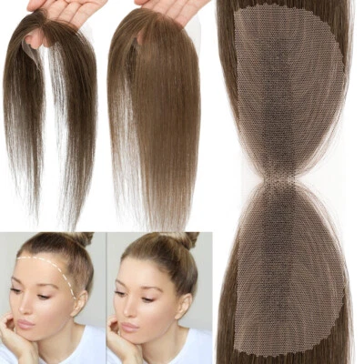 Parches de cabello humano 100 % Remy línea del cabello peinado topper base de encaje 0,75 * 6,25 pulgadas Foto 1 de 4