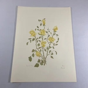 Pat Moran Art Print - Yellow Rose- Signed In pencil - 18 x 24 - Picture 1 of 6