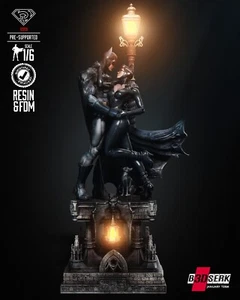 Batman & Catwoman 3D Resin Statue – Unpainted Model Kit – Gotham Romance - Picture 1 of 16