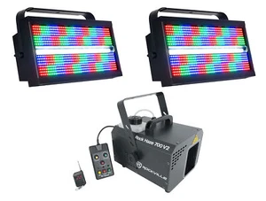 (2) American DJ ADJ Jolt Panel FX2 RGBW SMD LED DMX Strobe/Wash Lights+Hazer - Picture 1 of 12
