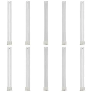 10 x Crompton CFL Bulbs Single Turn L Type PLL 2G11 4 Pin 3500K White - 40W - Picture 1 of 1