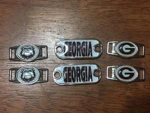 2 ~ Georgia Bulldogs NCAA Paracord Charms Oval oder Mini Erkennungsmarke Schnürsenkel Charms - Bild 1 von 5
