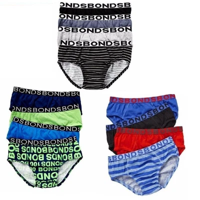 100% Bonds 4 Pairs Boys Baby Underwear Pairs Black Blue Red Green - image 1 of 4